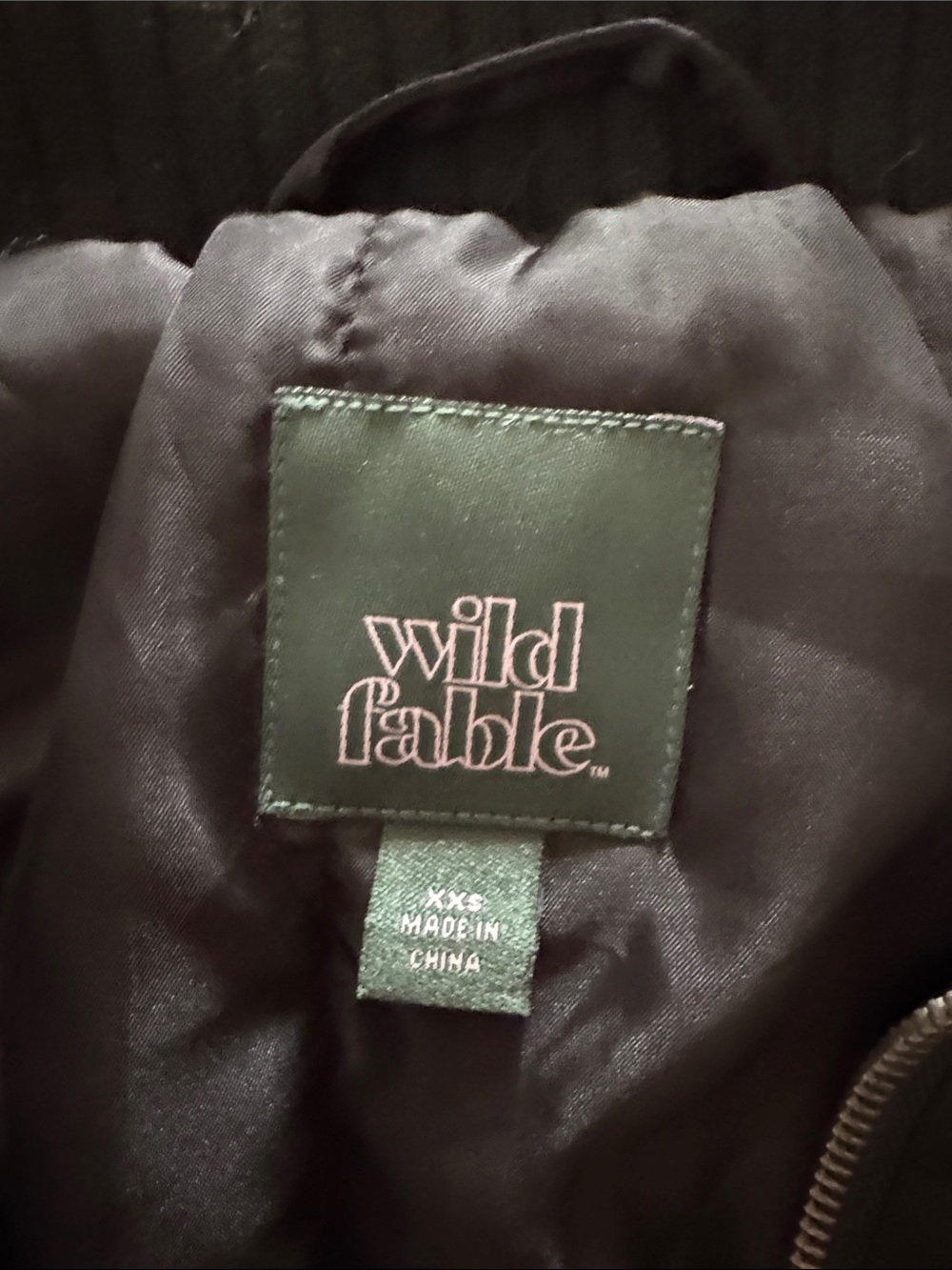 wild fable Black Cropped Bomber Jacket - Picture 2 of 3
